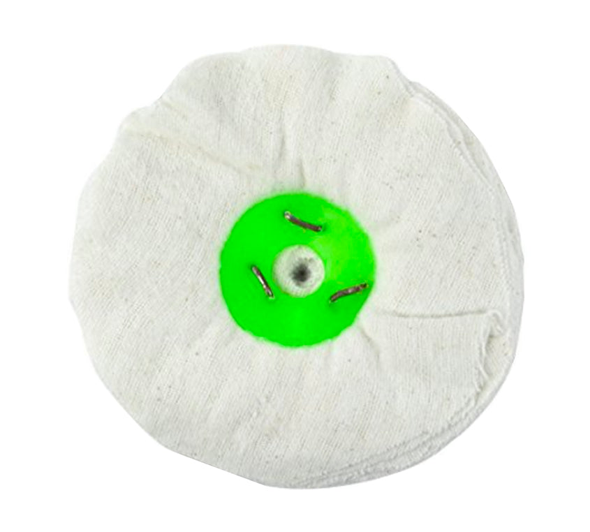 Double flannel polishing buff 4 inch diameter with 40 folds for jewelry and metal finishing