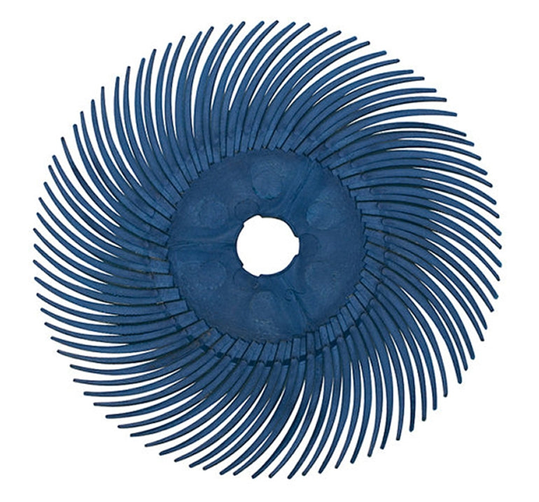 Blue 3M Micron Radial Disc 3 inch 400 grit abrasive cleaning tool for metal wood and plastic surfaces