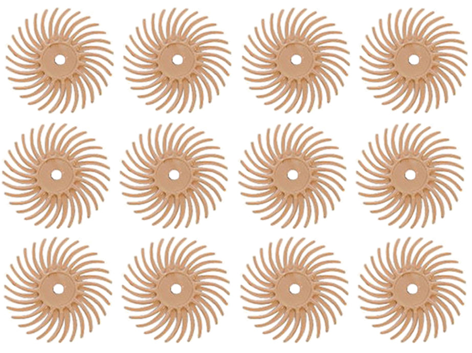 12 Pack 3/4" Peach 6 Micron 3M Radial Disc Set by PMC Supplies