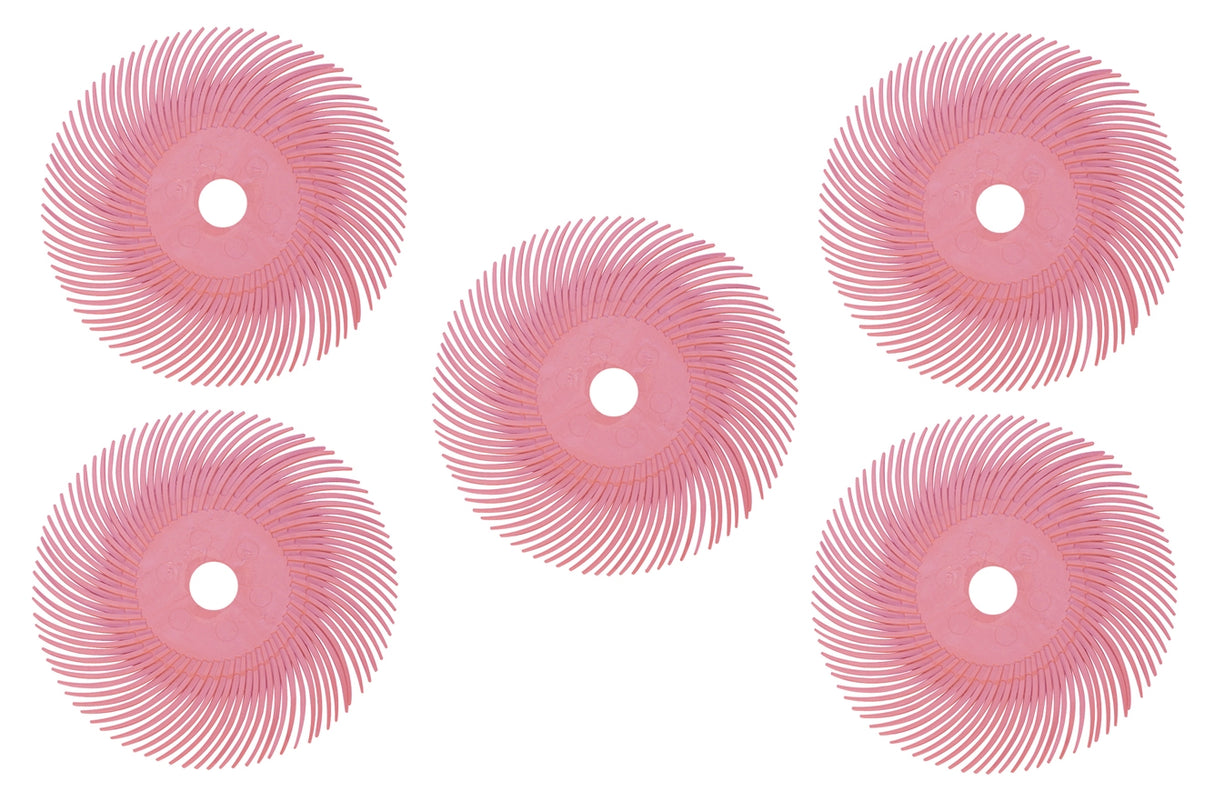 5 Pack of 3" Pink Pumice Radial Discs by PMC Supplies
