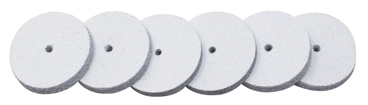6-pack unmounted silicon carbide wheels 22x3mm coarse square edge for jewelry finishing