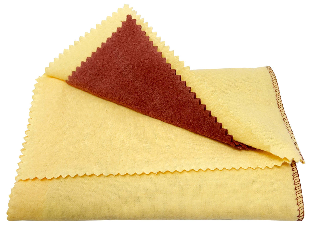 Rouge Jewelry Polishing Cloth 6x8 inch two-sided red rouge and soft flannel for jewelry polishing and buffing
