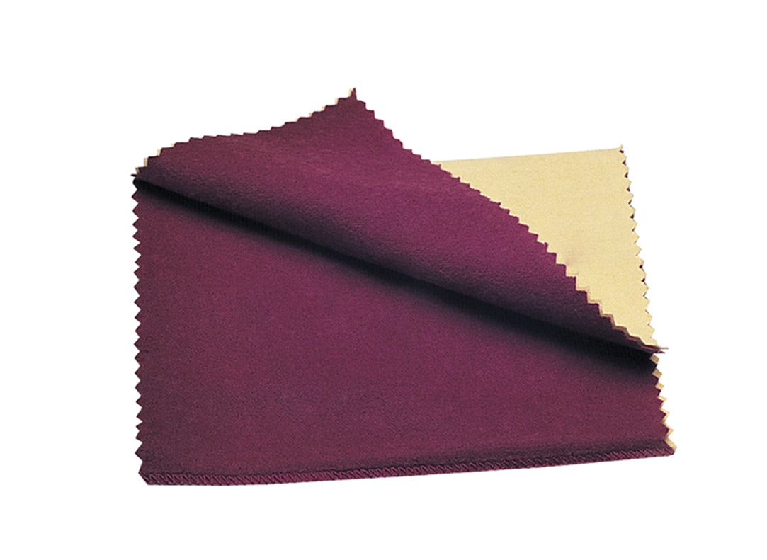 Rouge Jewelry Polishing Cloth 6x8 inch with red rouge side and soft flannel reverse for jewelry cleaning and polishing