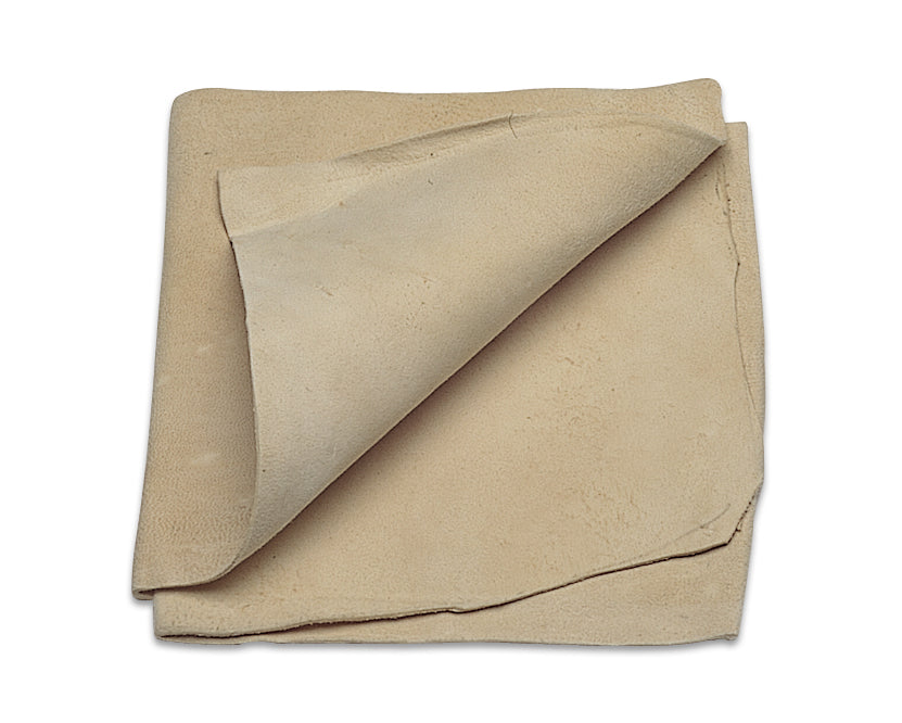 Genuine white chamois cloth 10x10 inches for polishing metals and jewelry