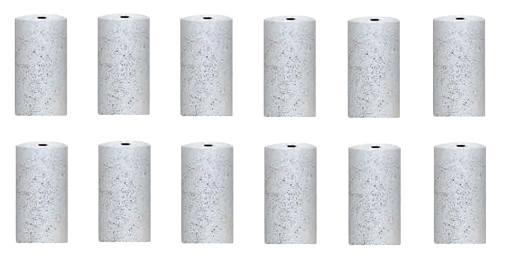 Pack of 12 coarse white silicon polishers unmounted large cylindrical wheels for metal pre-polishing and deburring