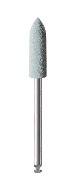 Gray medium grit Platinum Polisher Bullet mounted tool for polishing platinum and titanium surfaces, pack of 100