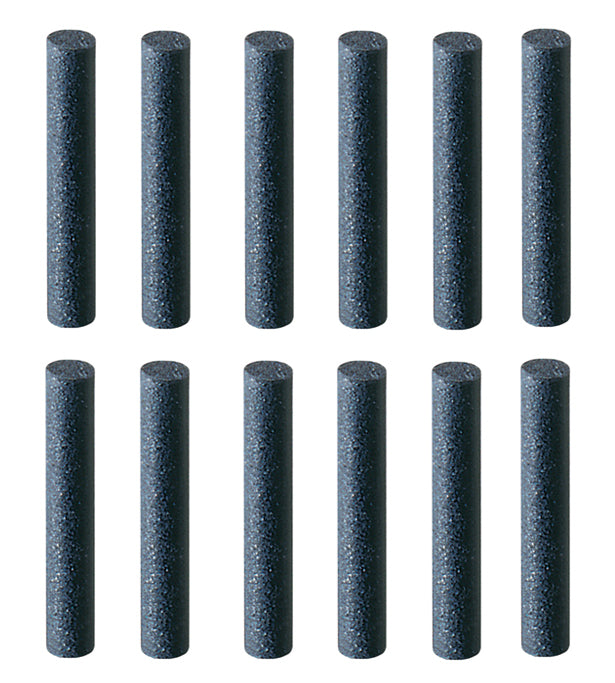 Set of 12 gray 2 mm medium grit silicone polishing pins for precision finishing