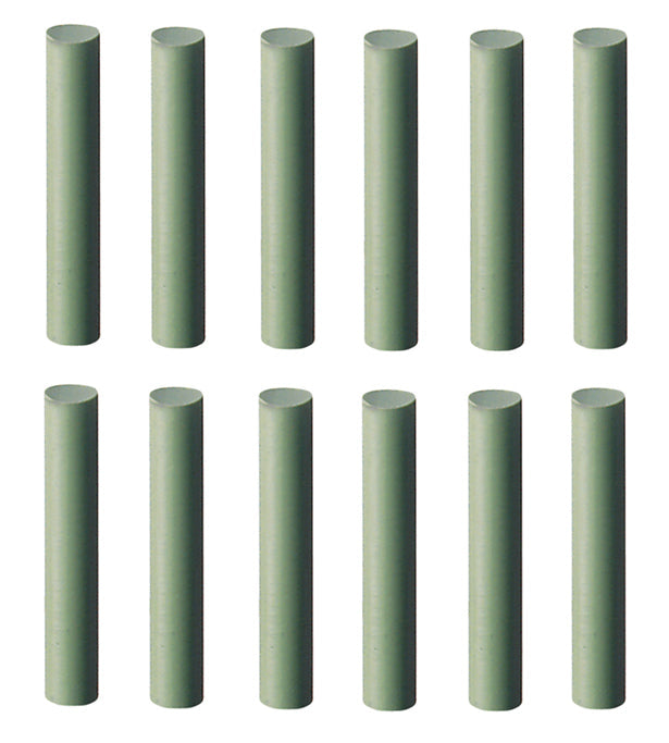 12 pack of 2mm green extra fine silicone polishing pins for precision work