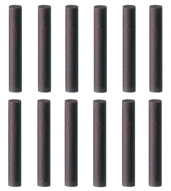 12 pack of 3 mm brown fine polishing pins for precision finishing in tight spaces