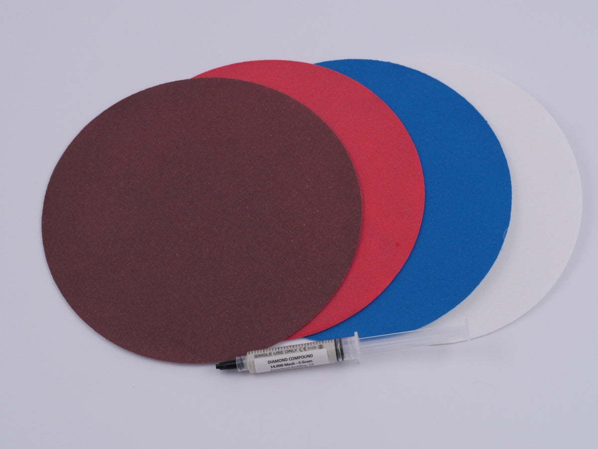 8 Inch Pro Diamond Lapidary Sanding Disc Set Without Backing Plates by PMC Supplies