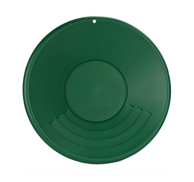 Garrett Backpacker 10-inch green gold sifting pan with deep riffles for wet and dry use