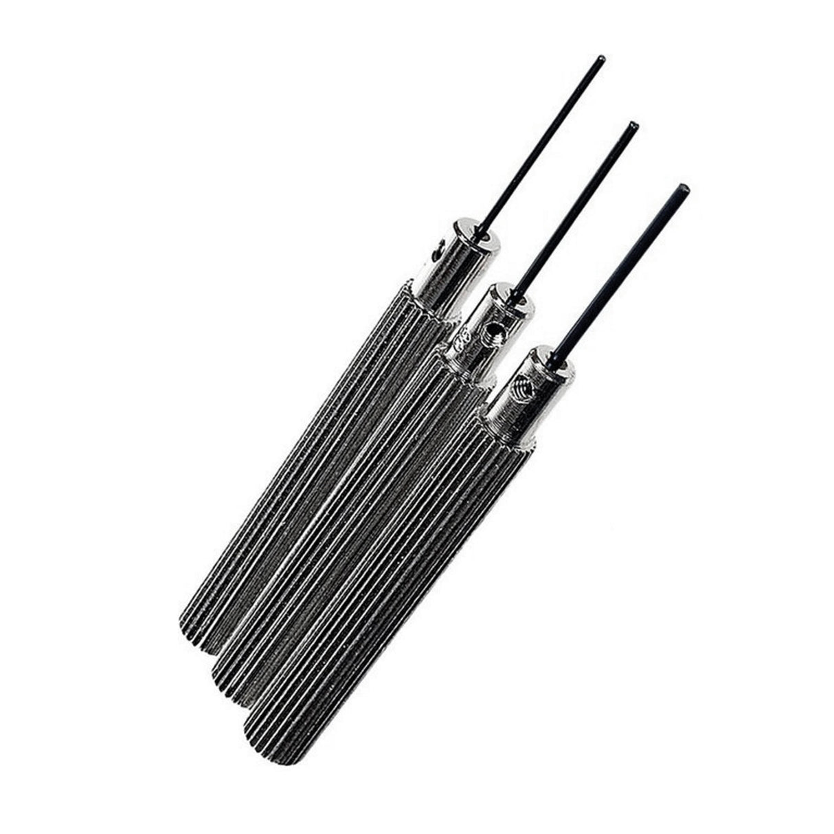 Set of 3 durable tempered steel replacement pin removers for watch and jewelry repairs in sizes 0.70 mm, 0.80 mm, and 1.00 mm