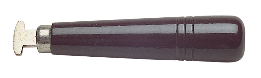 4-1/4" bezel roller with wooden handle and polished steel rocker for jewelry setting