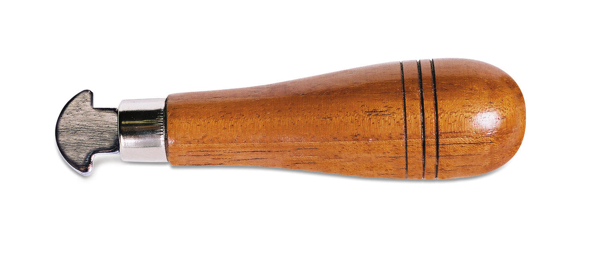 Bezel Roller Deluxe jewelry tool with ergonomic wooden handle and 3 mm polished blade for precise bezel setting