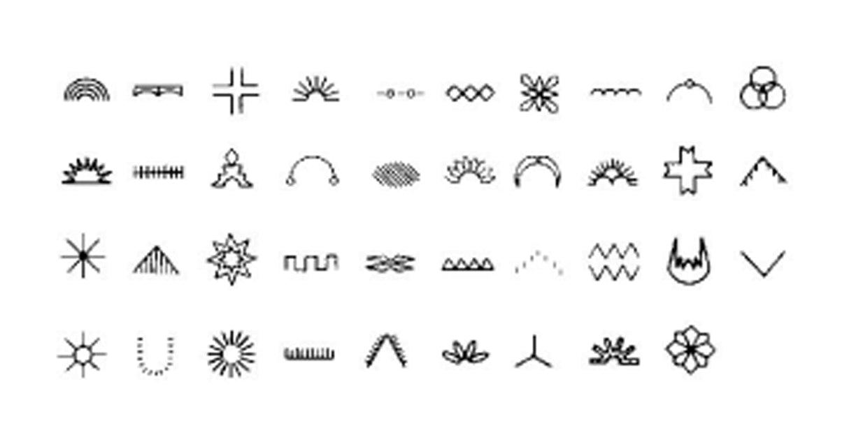 39 Piece Traditional Stamp Kit with unique metal stamping designs for jewelry decoration and crafts