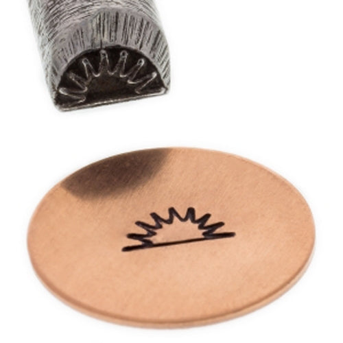 5 MM Spiked-Shape Stamp steel tool with spiked design and stamped metal piece