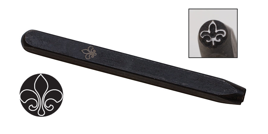 5 MM Fleur De Lis Elite Outlined Design Stamp DISCONTINUED by PMC Supplies