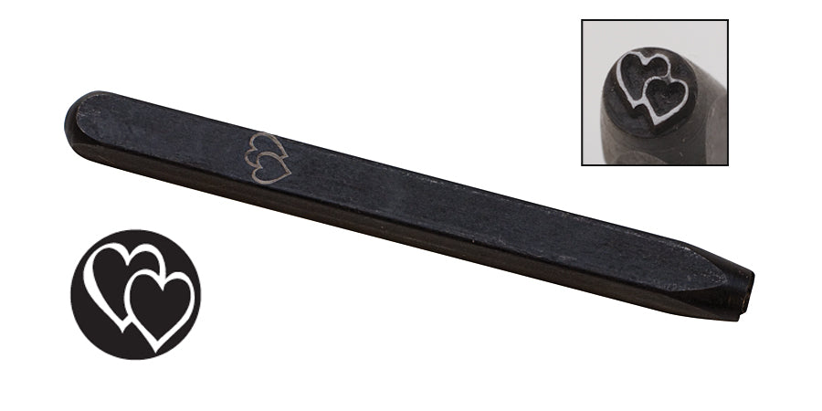 5 MM Overlapping Heart Elite Design Stamp by PMC Supplies