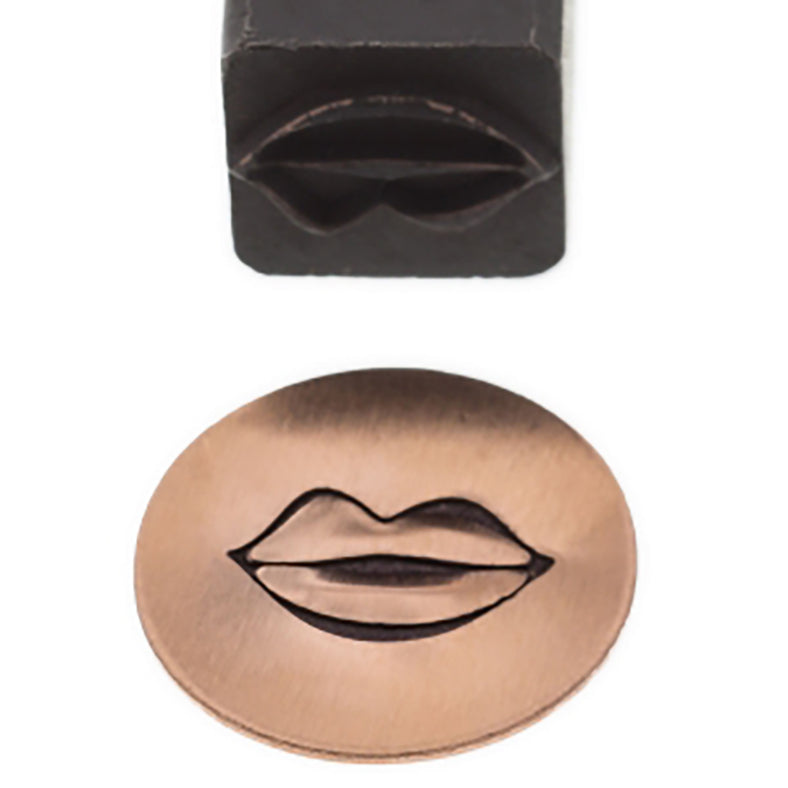 10 MM Lips Elite Jumbo Design Stamp with hardened steel and knurled grip for crisp impressions