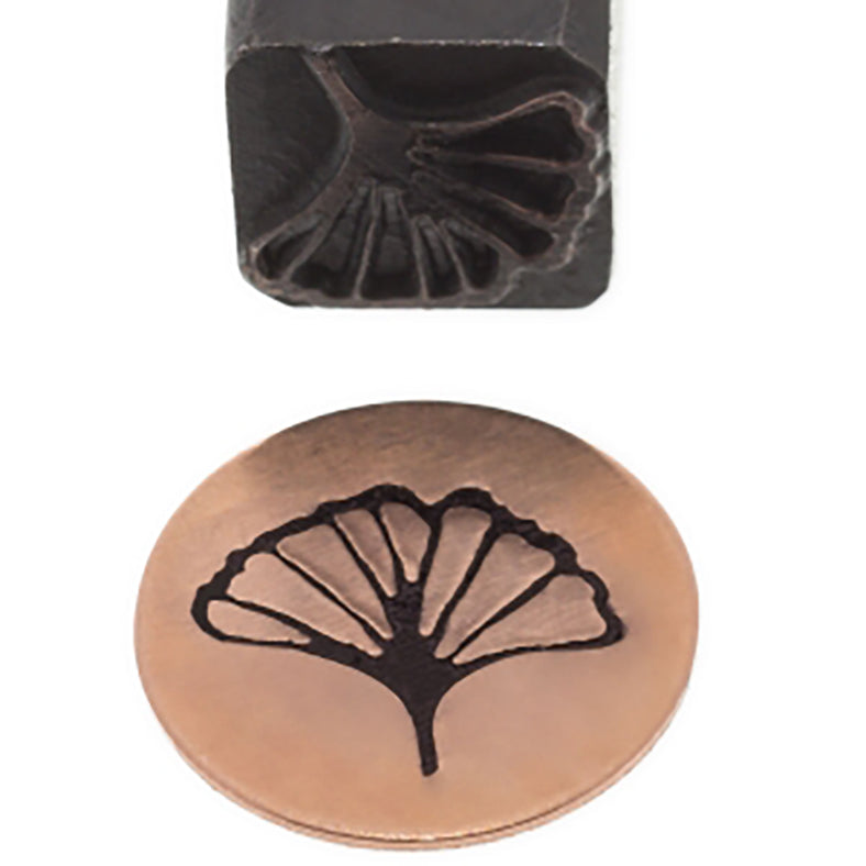10 MM Palm Leaf design stamp with hardened steel for precise impressions and durable use