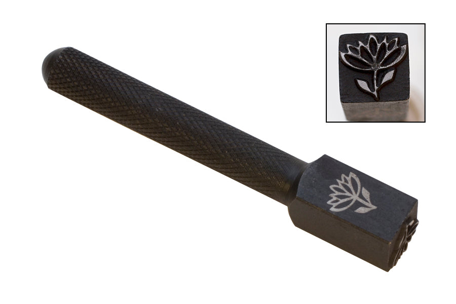 10 MM Flower with Stem Elite Jumbo Design Stamp by PMC Supplies