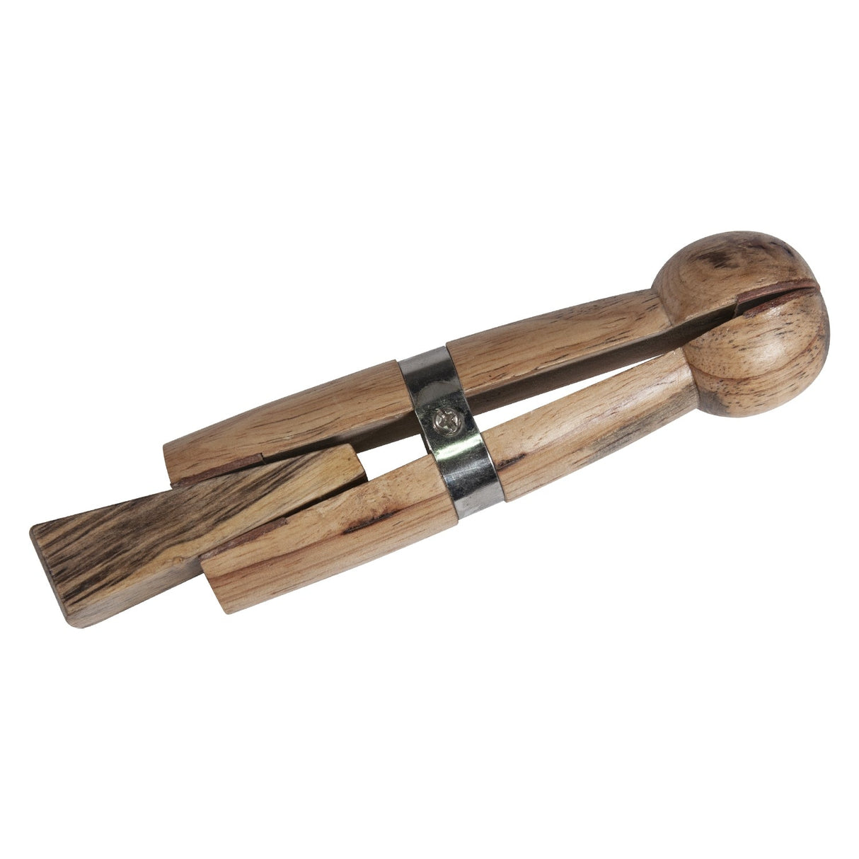 5-inch small wooden ring clamp with round head and leather jaws for delicate jewelry making