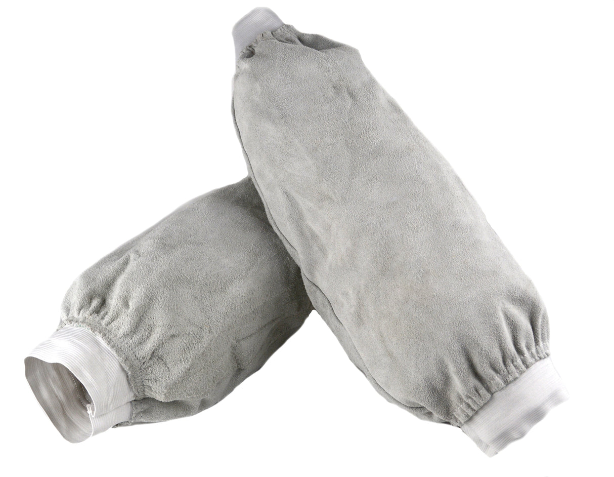 18-inch heat-resistant cowhide protective sleeves for arm safety during high-temperature work