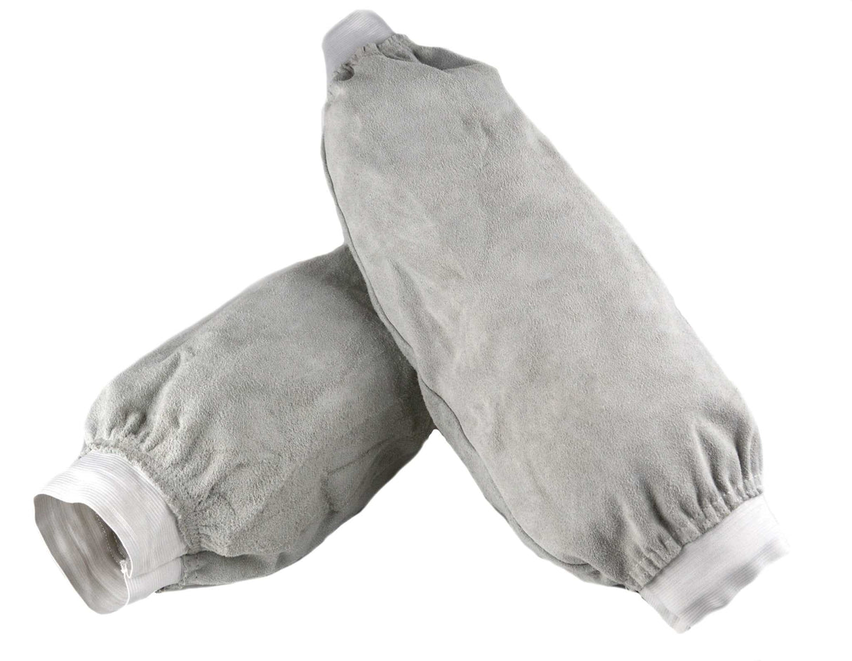18-inch heat-resistant cowhide protective sleeves for arm safety during high-temperature work