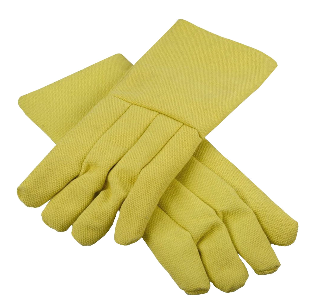 High Heat-Resistant Kevlar 18-inch heatproof melting furnace casting gloves with wool lining and abrasion resistance