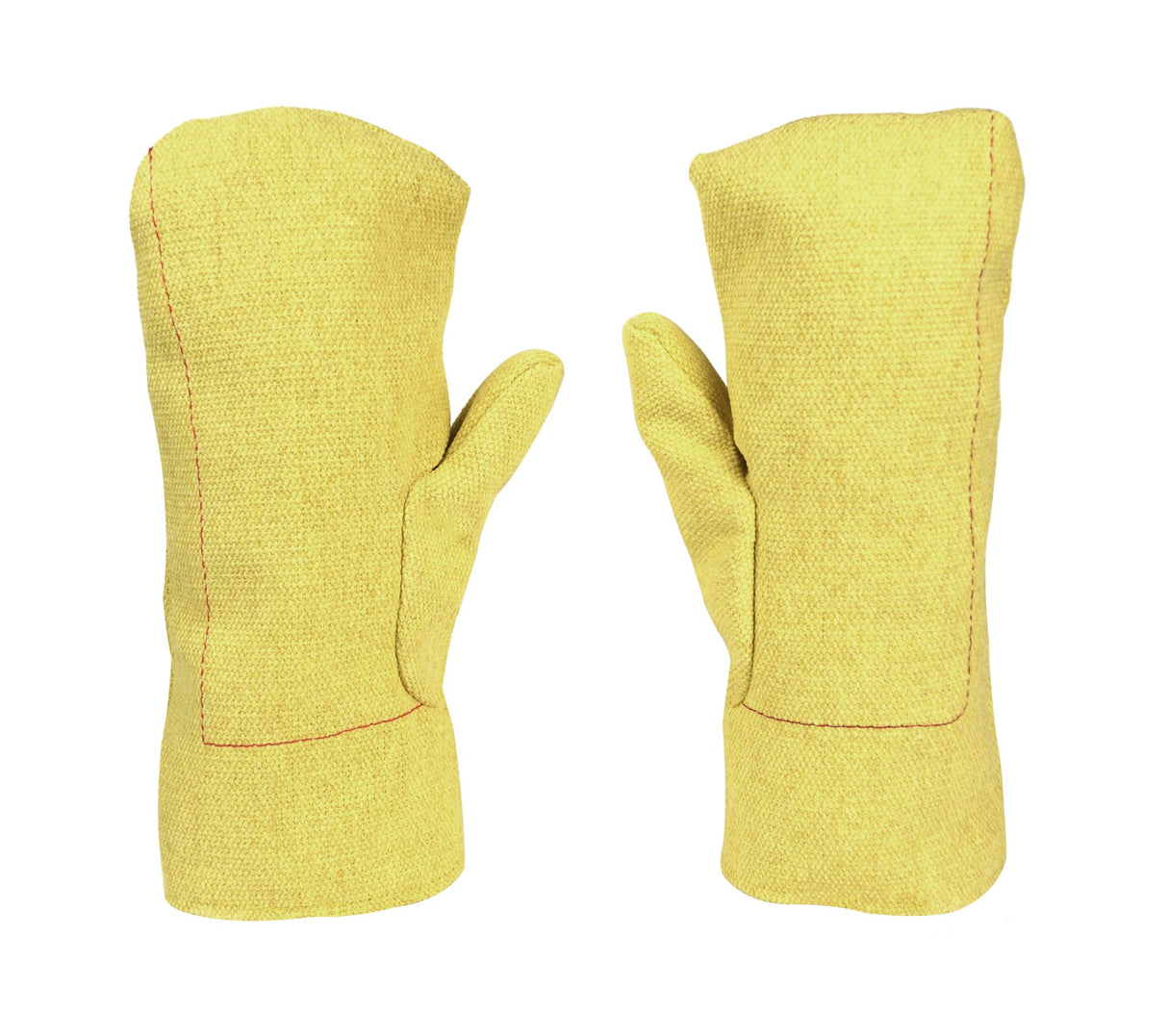 Pair of 14-inch heat-resistant Kevlar mittens for hand and wrist protection