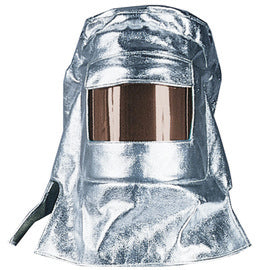 19 Oz Aluminized Rayon Hood with heat resistant fabric and clear protective window for radiant heat protection