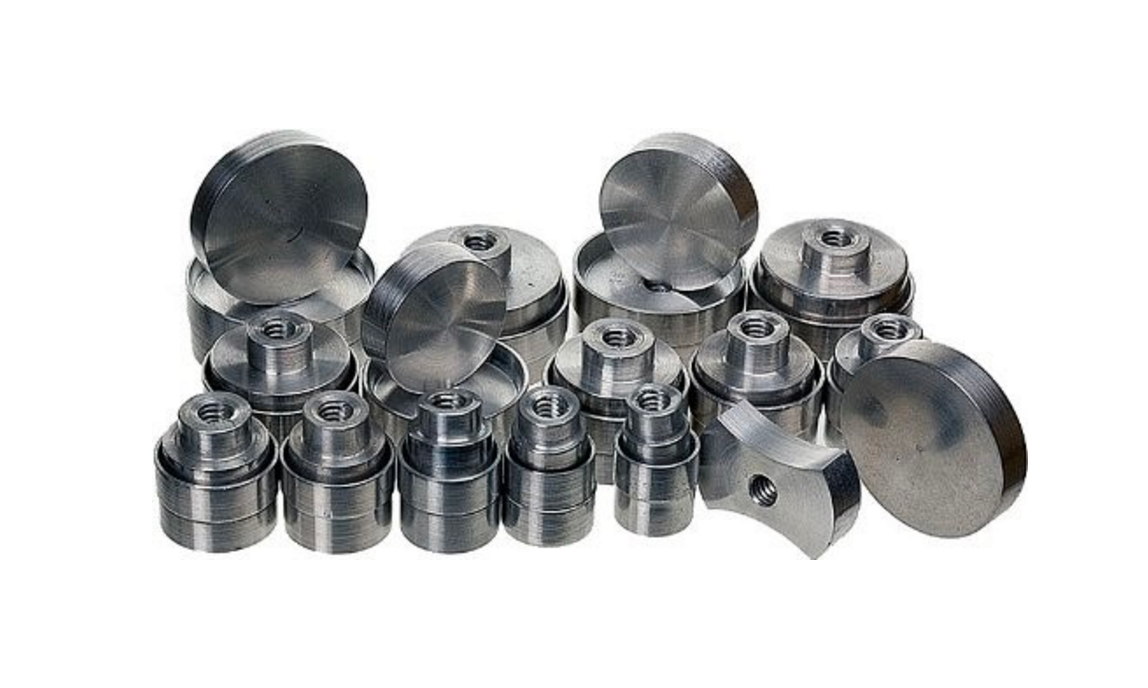 Aluminum Die Replacement Set for CRY-908.00 with precision-ground, corrosion-resistant aluminum dies