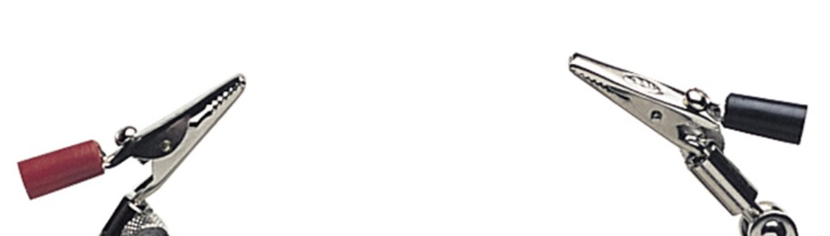 Extra Clips for the Double Third Hand with red and black grip for precise workholding in electronics and soldering tasks