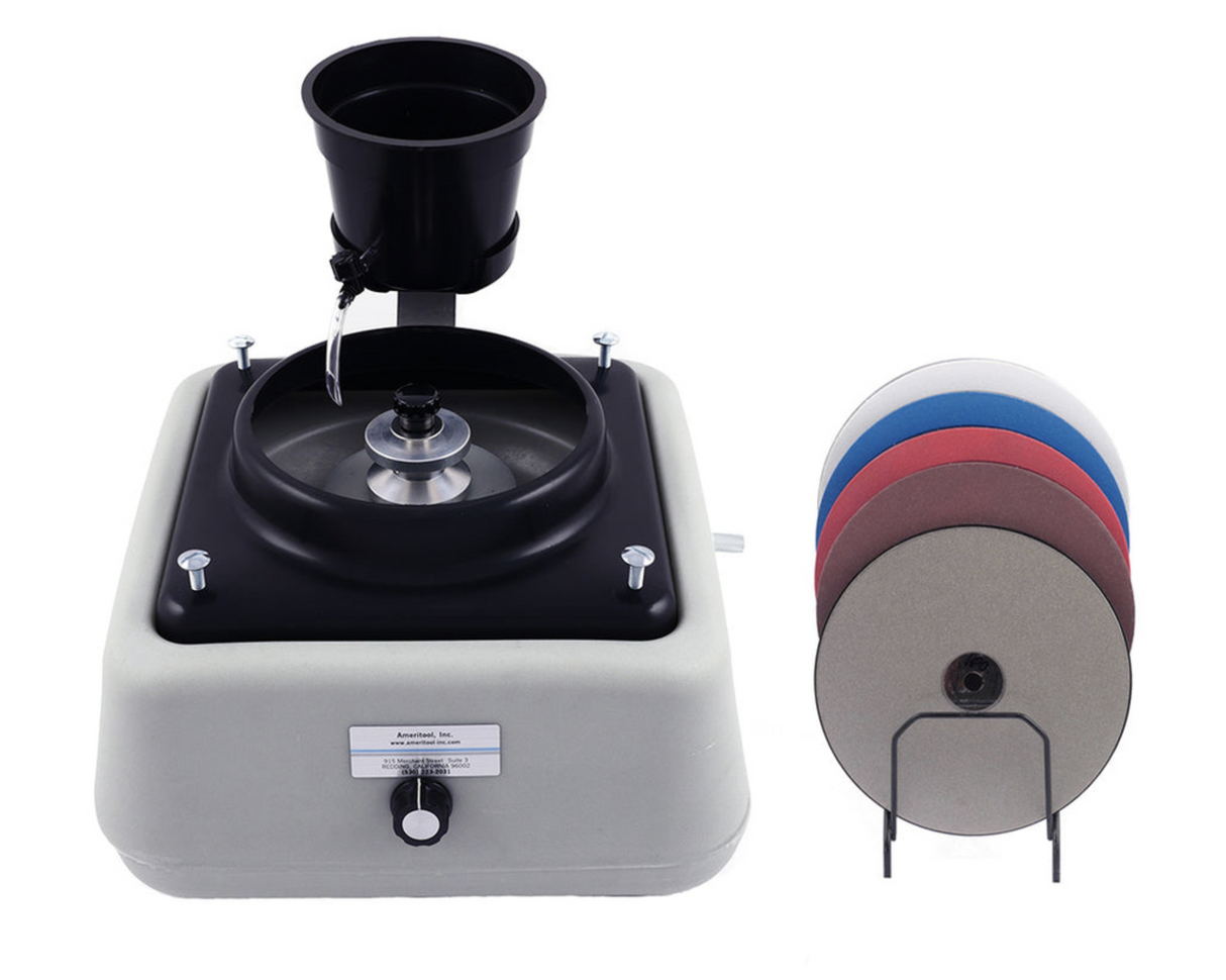 6 inch universal heavy-duty grinder and polishing lapidary machine with accessories kit