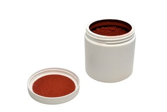 Container of Rouge-Powdered Red Xxg red polishing powder for jewelry finishing