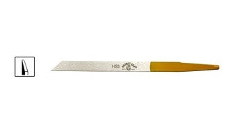 Grobet High-Speed Steel Round Graver No. 53 with yellow tang for precision engraving on metals and non-metals