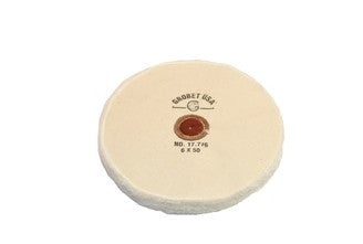 Finex Muslin Buff 6 inch 50 ply loose type buff with leather center for high-polish finishing