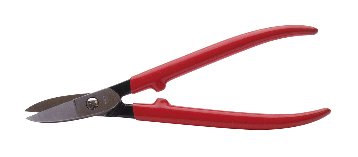 7 inch straight shears with red PVC cushion grips and sharp steel blades for precise cutting