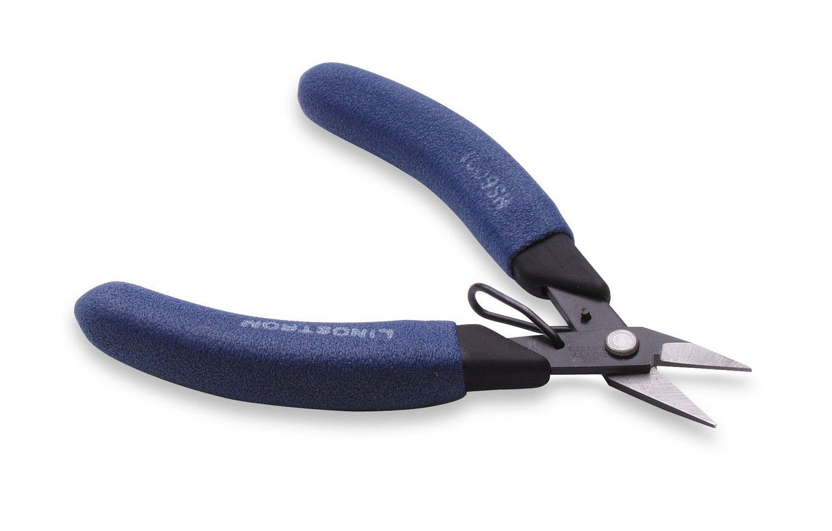 5-3/4" Lindstrom Shears precision wire and sheet metal cutting tool with ergonomic blue cushion grip handles