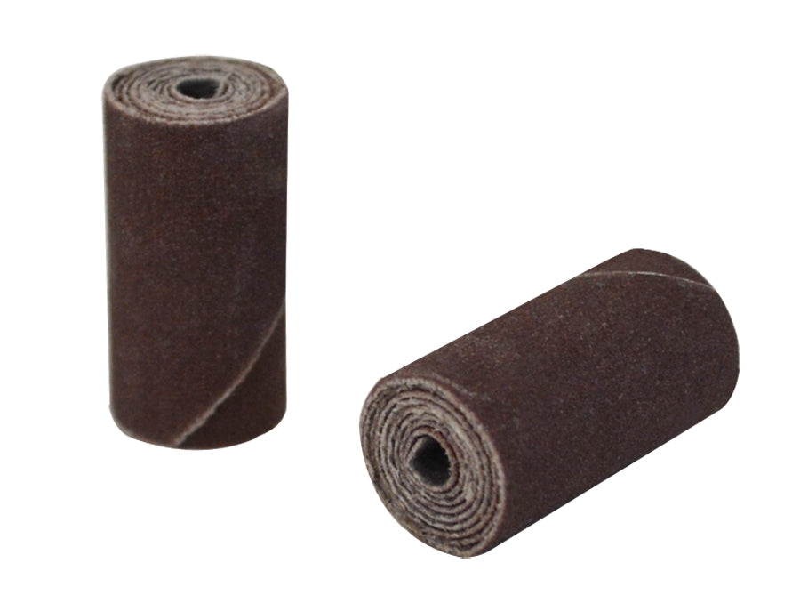 25/Pk 1" x 1/2" Medium 120 Grit Aluminum Oxide Cartridge Rolls by PMC Supplies