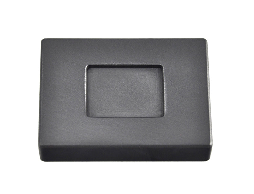 1/2 Troy ounce silver rectangular graphite ingot mold with tapered sides and smooth cavity finish