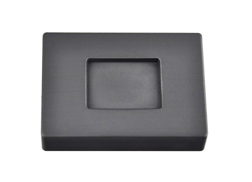 3/4 Troy Ounce Silver rectangular graphite ingot mold with tapered cavity for casting