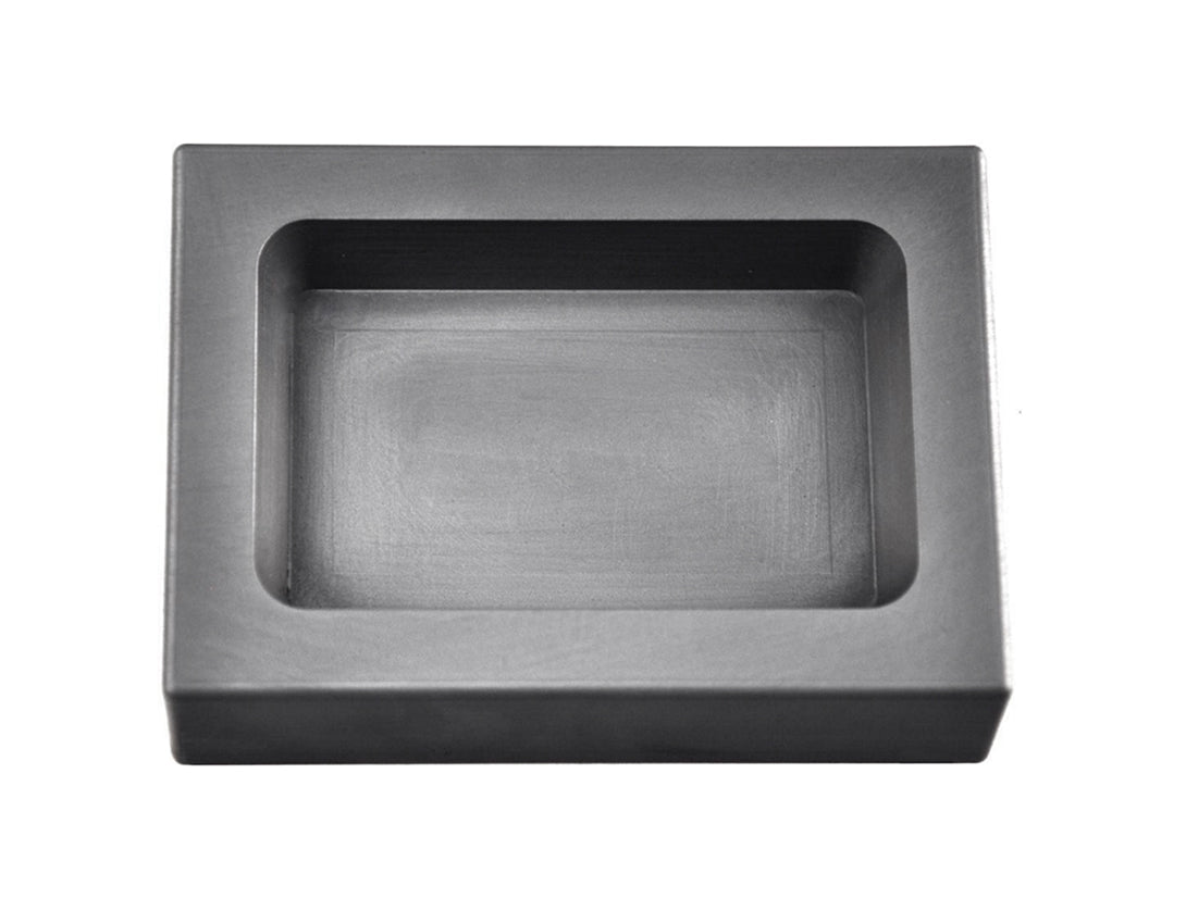 20 Troy Ounce Silver rectangular graphite ingot mold with smooth cavity for casting