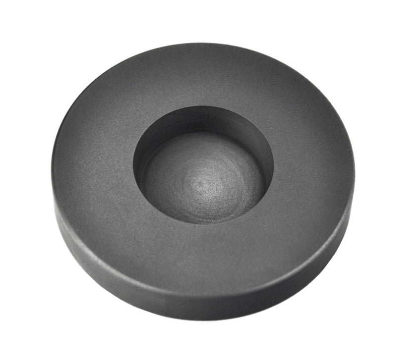 5 Troy Ounce Silver round coin graphite ingot mold with smooth cavity and tapered sides