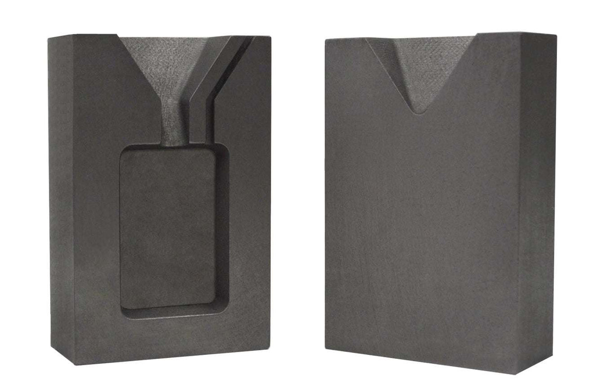 1 Troy Ounce Silver Rectangular Two Part Split Graphite Ingot Mold by PMC Supplies