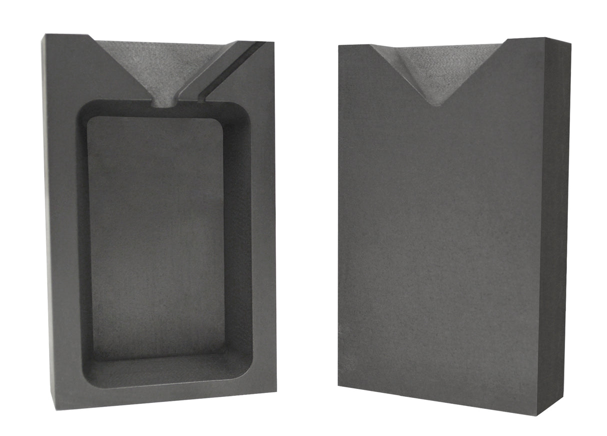 10 Troy Ounce Silver Rectangular Two Part Split Graphite Ingot Mold by PMC Supplies