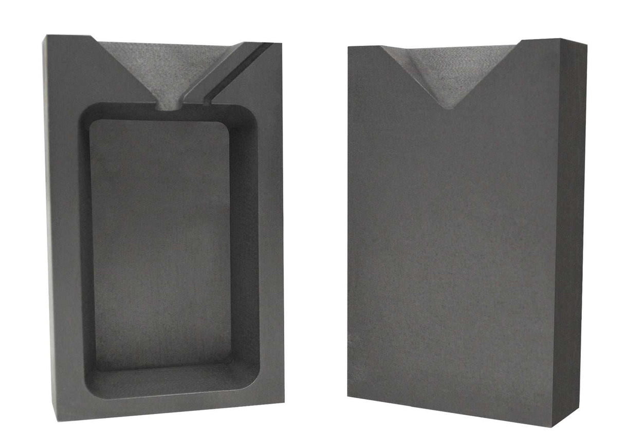 10 Troy Ounce Silver Rectangular Two Part Split Graphite Ingot Mold by PMC Supplies
