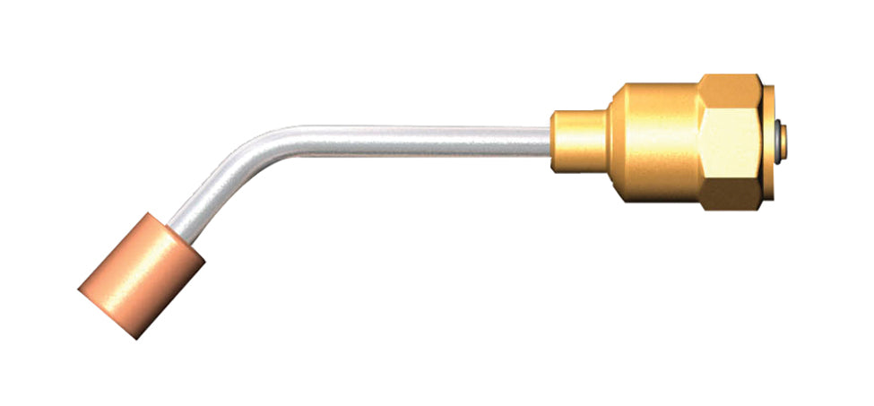 Acetylene Rosebud Nozzle welding accessory with angled metal tip and brass fitting for precise flame control