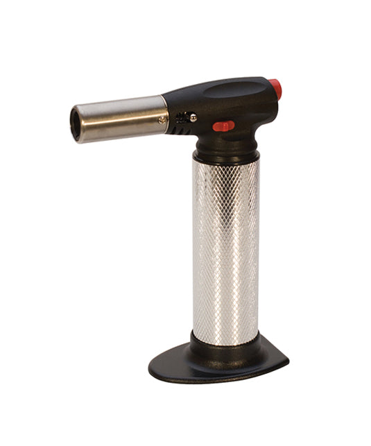 Jumbo Max Flame Butane Torch with ergonomic grip, adjustable flame, electronic ignition, and safety lock for soldering and jewelry making