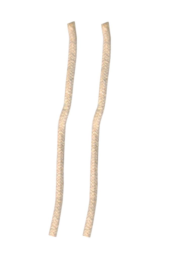 Two 3/16 inch replacement wicks for alcohol glass burner lamp, 6 inches long, 2-pack